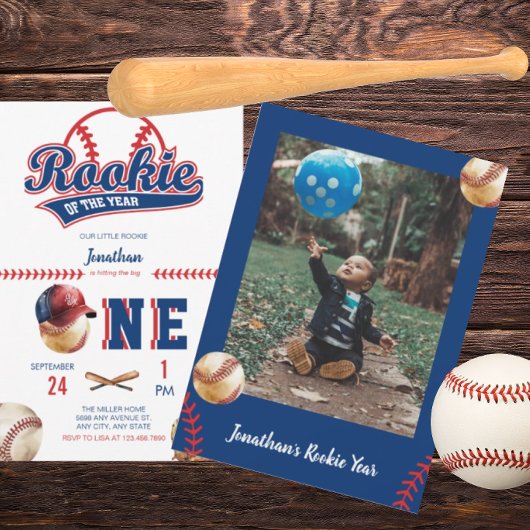 Invitation Anniversaire du baseball | Photo 1er anniversaire