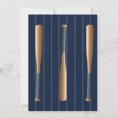 Invitation Anniversaire du baseball rouge et bleu (Dos)