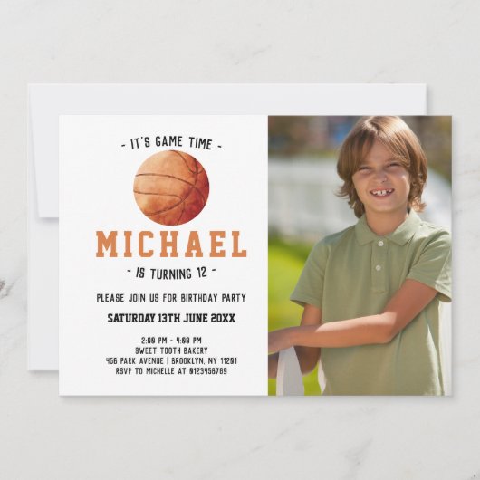 Invitation Anniversaire du basket-ball (Devant)