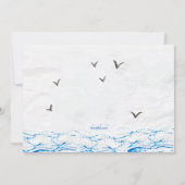 Invitation Anniversaire du bateau à voile Little Blue (Dos)