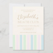 Invitation Anniversaire du Beach Club (Devant)