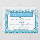 Invitation Anniversaire du bébé requin (Dos)