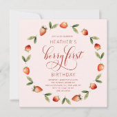 Invitation Anniversaire du Berry rose (Devant)