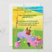 Invitation Anniversaire du biscuit de construction (Dos)