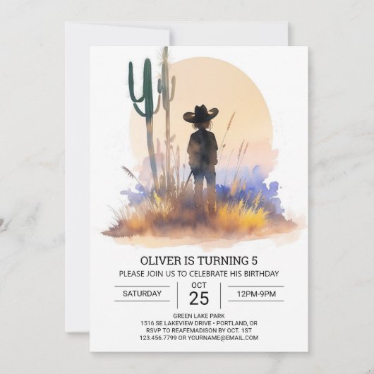 Invitation Anniversaire du Boho Rodeo numérique (Devant)