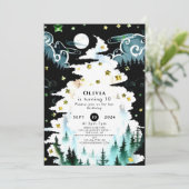 Invitation Anniversaire du bois Pastel Boho (Debout devant)