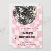 Invitation Anniversaire du boule Retro Disco (Devant)