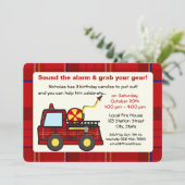 Invitation Anniversaire du camion d'incendie (Debout devant)