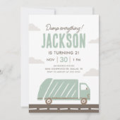 Invitation Anniversaire du camion-poubelle (Devant)