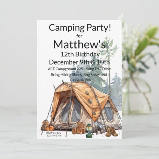 Invitation Anniversaire du camping (Debout devant)