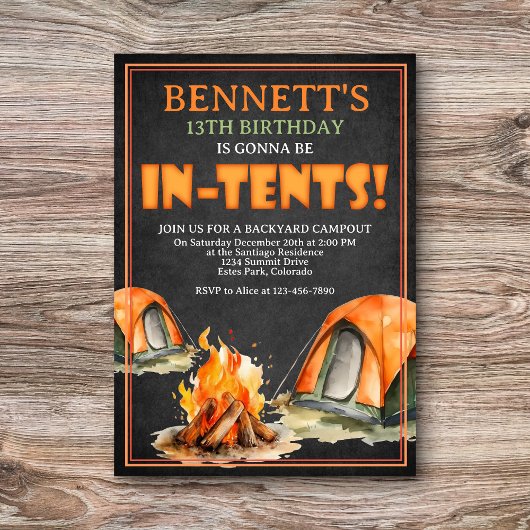 Invitation Anniversaire du camping