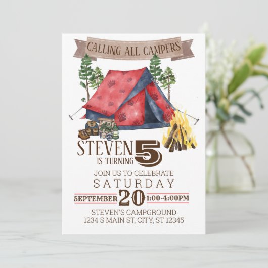 Invitation Anniversaire du camping (Debout devant)