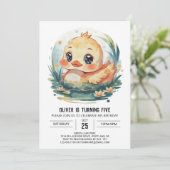 Invitation Anniversaire du canard magique moderne (Debout devant)