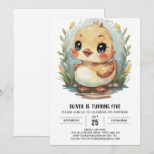 Invitation Anniversaire du canard personnalisé moderne (Devant / Derrière)