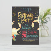 Invitation Anniversaire du cancer du zodiaque (Debout devant)