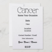Invitation Anniversaire du cancer - SRF (Dos)