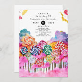 Invitation Anniversaire du Candyland (Devant / Derrière)