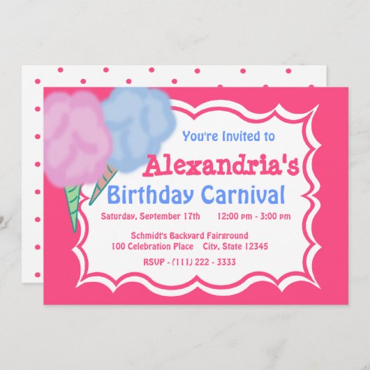 Invitation Anniversaire du Carnaval (Devant / Derrière)