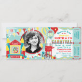 Invitation Anniversaire du Carnaval de Bounce House (Devant)