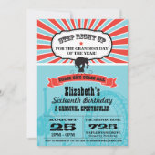 Invitation Anniversaire du Carnaval de cirque (Devant)