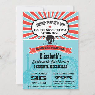 Invitation Anniversaire du Carnaval de cirque