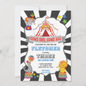 Invitation Anniversaire du Carnaval de cirque (Devant)