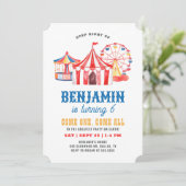 Invitation Anniversaire du Carnaval de cirque (Debout devant)