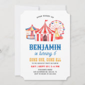 Invitation Anniversaire du Carnaval de cirque (Devant)