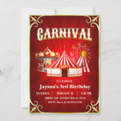 Invitation Anniversaire du Carnaval vintage (Devant)