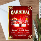 Invitation Anniversaire du Carnaval vintage