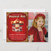 Invitation Anniversaire du carrousel avec photo (Devant)