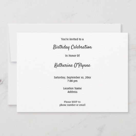Invitation Anniversaire du Cervin (Dos)