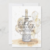 Invitation Anniversaire du Champagne et des Ballons (Devant)