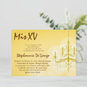 Invitation Anniversaire du Chandelier Quinceanera  (Debout devant)