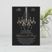 Invitation Anniversaire du Chandelier Quinceanera (Debout devant)