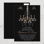 Invitation Anniversaire du Chandelier Quinceanera (Devant / Derrière)