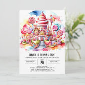 Invitation Anniversaire du charme de Candyland (Debout devant)