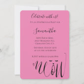 Invitation Anniversaire du chat de Meow Rose (Devant)