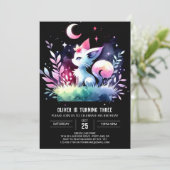 Invitation Anniversaire du chat Imprimable Magique (Debout devant)