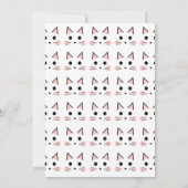 Invitation Anniversaire du chat Kitty Rose (Dos)