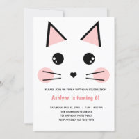 Invitation Anniversaire Chat