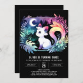 Invitation Anniversaire du chat Little Feline (Devant / Derrière)