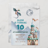 Invitation Anniversaire du château de Dragon (Devant / Derrière)