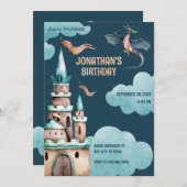 Invitation Anniversaire du château de Dragon Vert (Devant / Derrière)