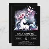 Invitation Anniversaire du Cheval de Forêt Cute (Devant / Derrière)