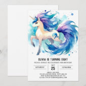 Invitation Anniversaire du Cheval Éditable Enchanté (Devant / Derrière)