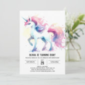 Invitation Anniversaire du Cheval Éditable Enchanté (Debout devant)