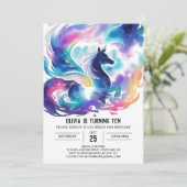 Invitation Anniversaire du Cheval enchanté pour enfants (Debout devant)