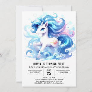 Invitation Anniversaire du Cheval Enfant Moderne