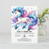 Invitation Anniversaire du Cheval Enfant Moderne (Debout devant)